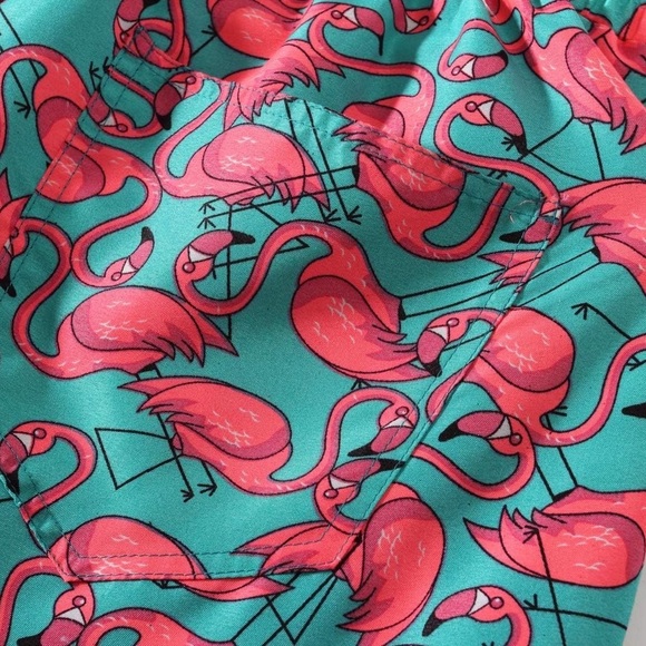 NWT SSLR Mens Swim Trunks Quick Dry with Mesh Lining Flamingo Size 40 XXL - Picture 4 of 16